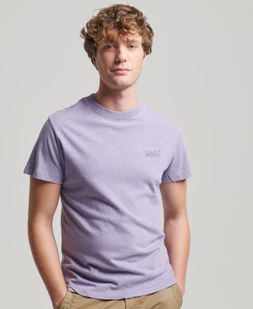Superdry Herren T-Shirt mit Rundhals in Iris Purple Marl