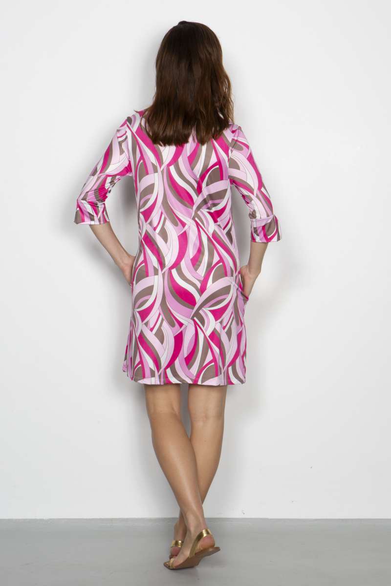 Marivie Kleid HAPPY! Swearly Fuchsia - Pink gemustert - SALE