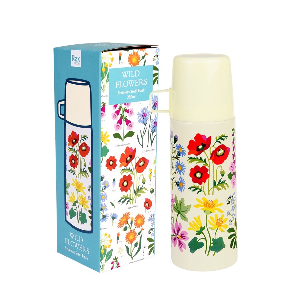 Rex London Thermosflasche - Wild Flowers - Wilde Blumen