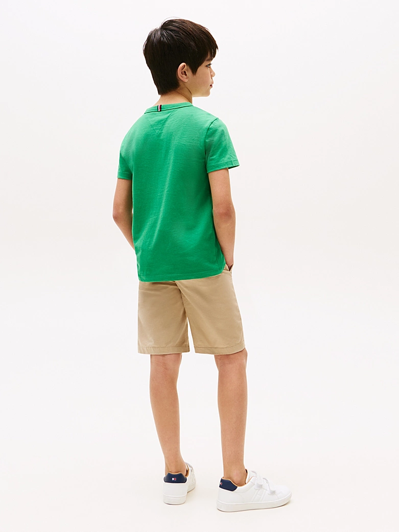 Tommy Hilfiger T-Shirt Kurzarm in Radiant Green mit Palme - SALE Tommy Hilfiger T-Shirt Kurzarm in Radiant Green mit Palme - SALE