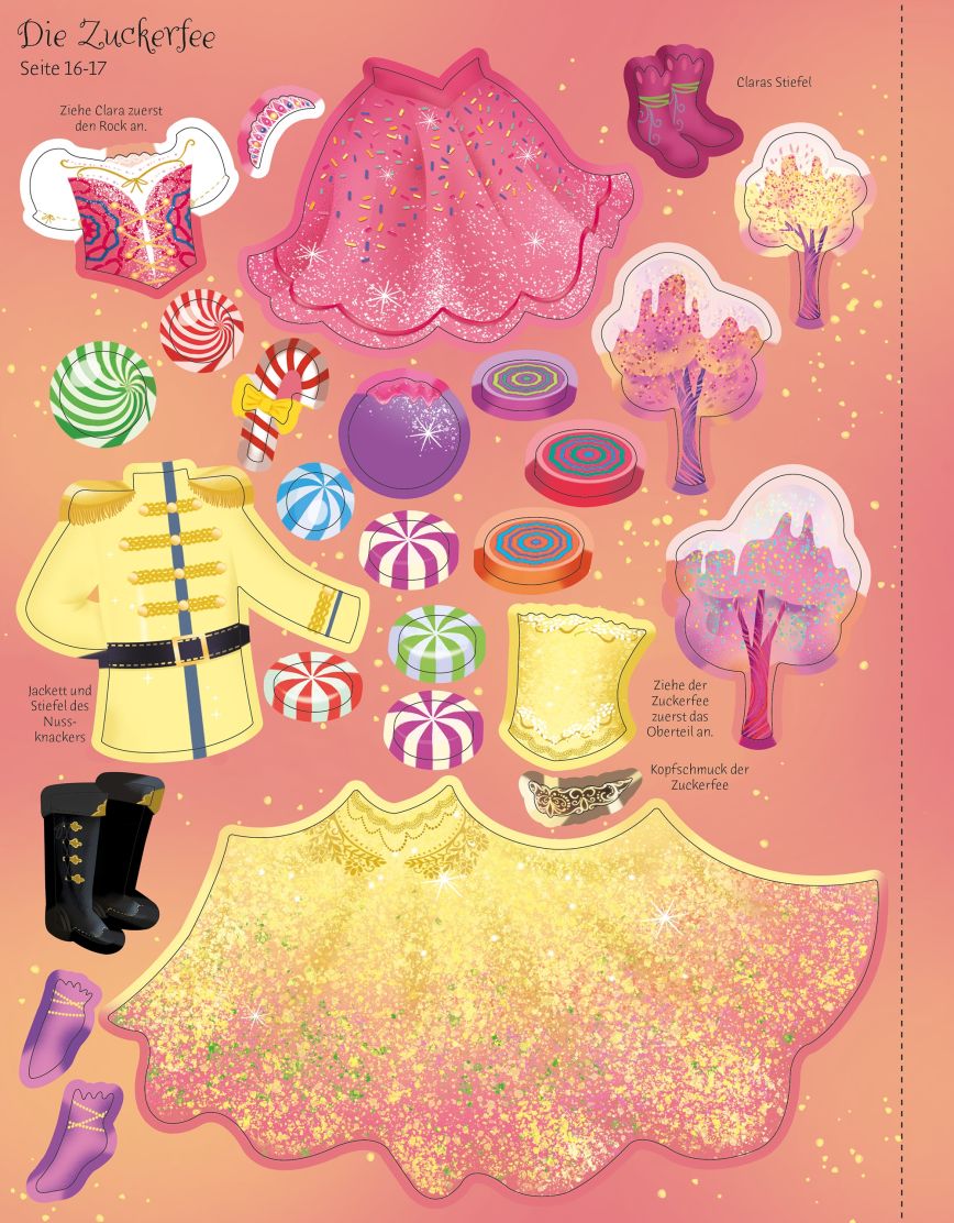 Usborne Mein Anziehpuppen-Stickerbuch: Der Nussknacker Usborne Mein Anziehpuppen-Stickerbuch: Der Nussknacker