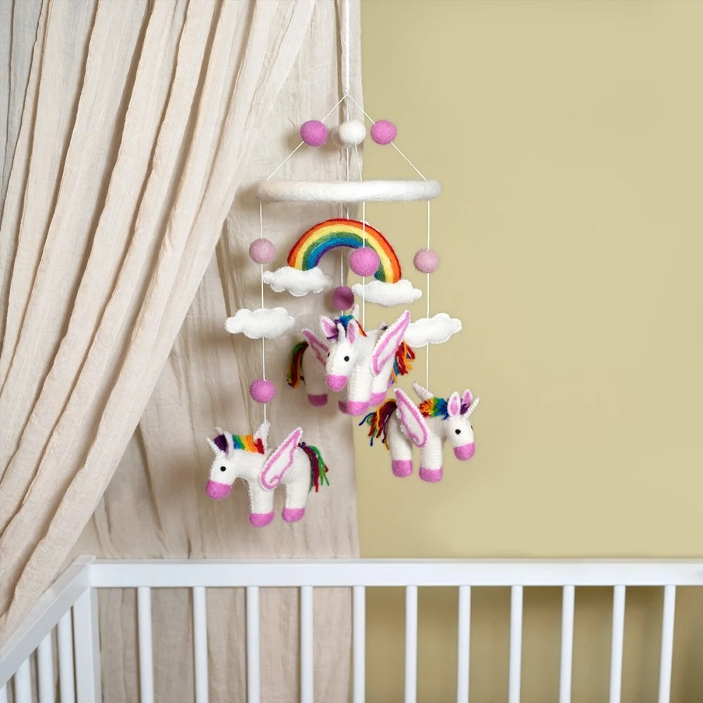 Kinderzimmer Baby Filzmobile Mobile - Einhorn Kinderzimmer Baby Filzmobile Mobile - Einhorn