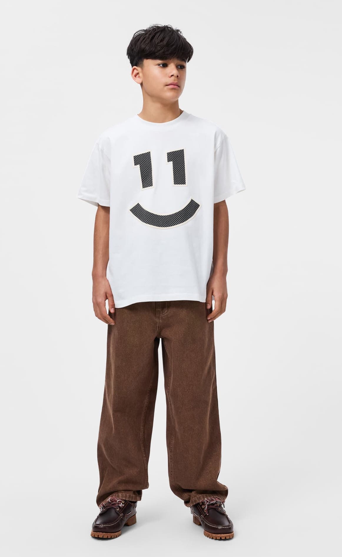 Molo Rodney Kurzarm T-Shirt in Daylight White - Smiley Molo Rodney Kurzarm T-Shirt in Daylight White - Smiley