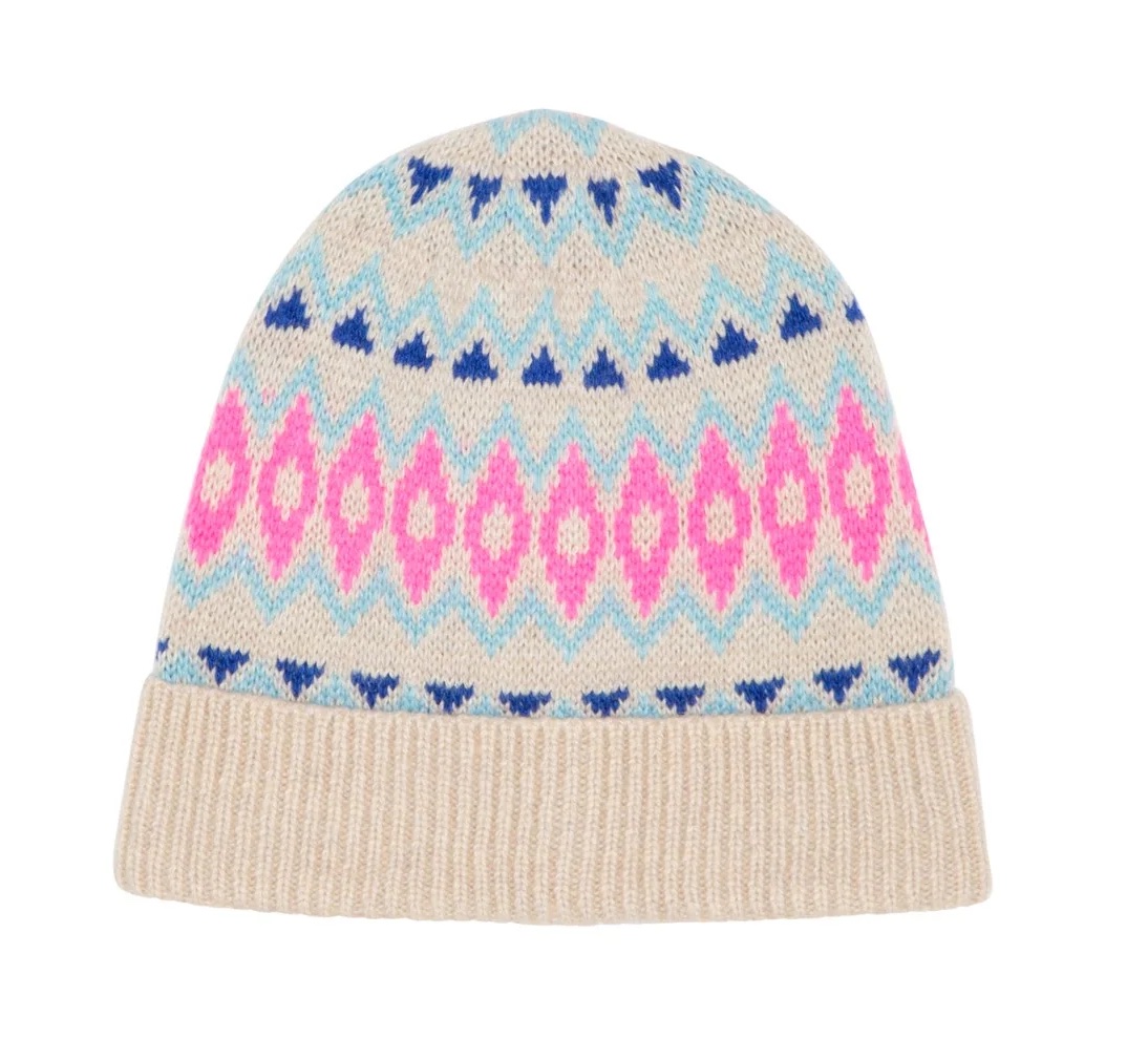 AO 76 Strickmütze Brasch - Multifarben/Creme-Pink-Blau - SALE AO 76 Strickmütze Brasch - Multifarben/Creme-Pink-Blau - SALE
