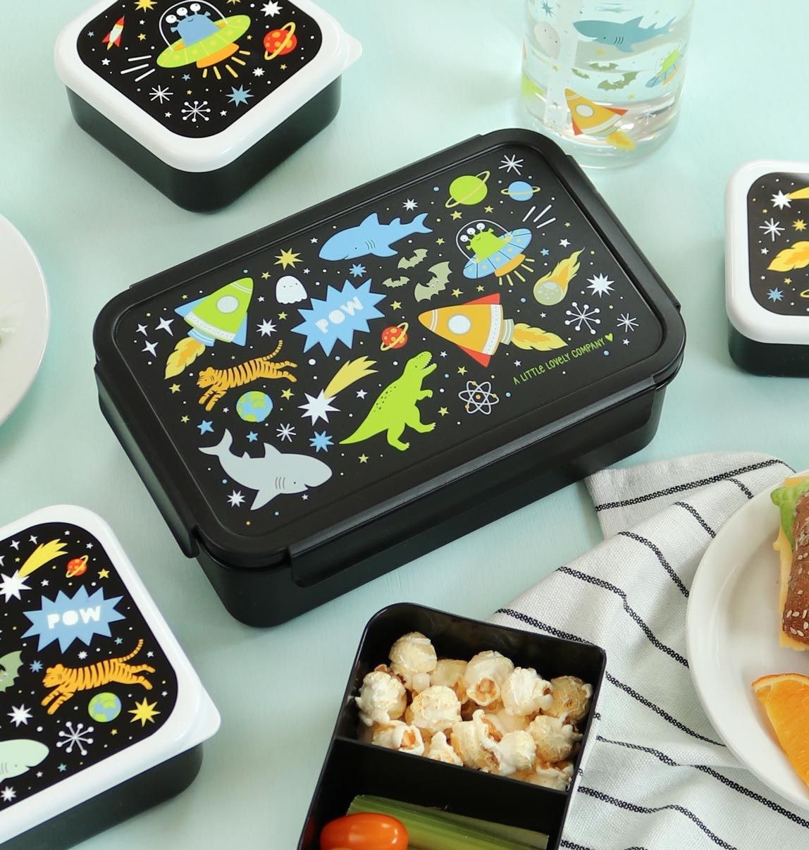 A Little Lovely Company Bento Box Brotzeitbox Lunchbox - Galaxy