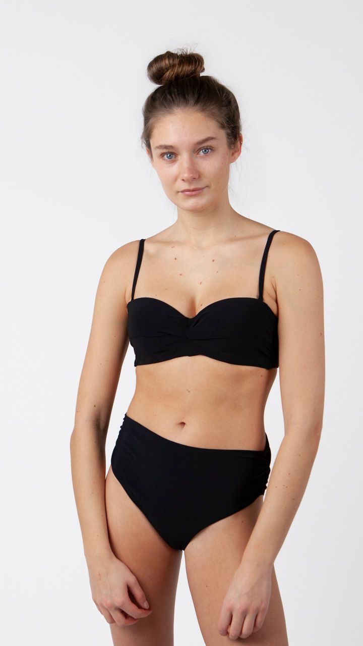 Barts Solid High Waist Bikini Höschen in Schwarz