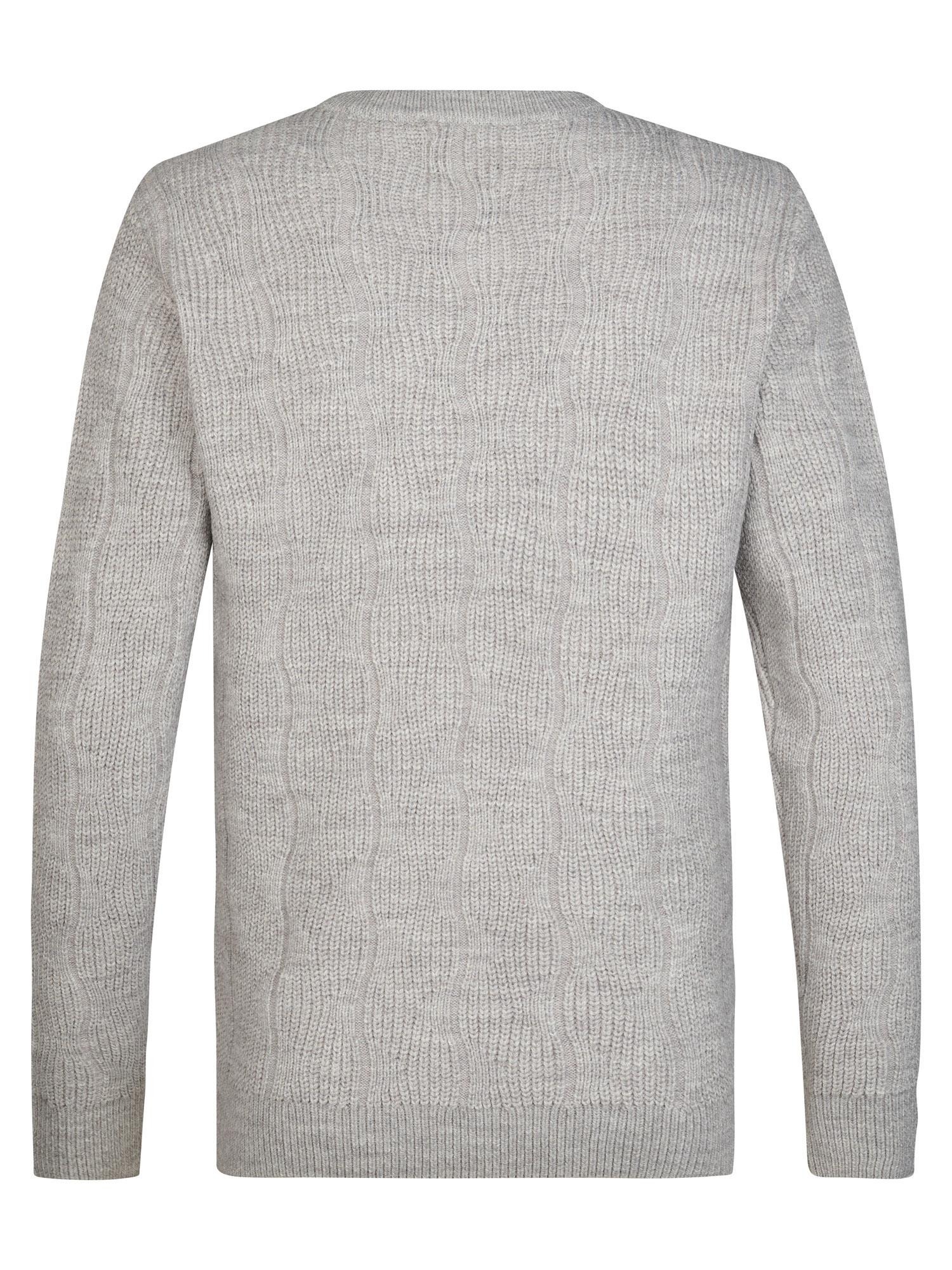 Petrol Industries Herren melierter rundhals Pullover Steelstone in Grau Petrol Industries Herren melierter rundhals Pullover Steelstone in Grau