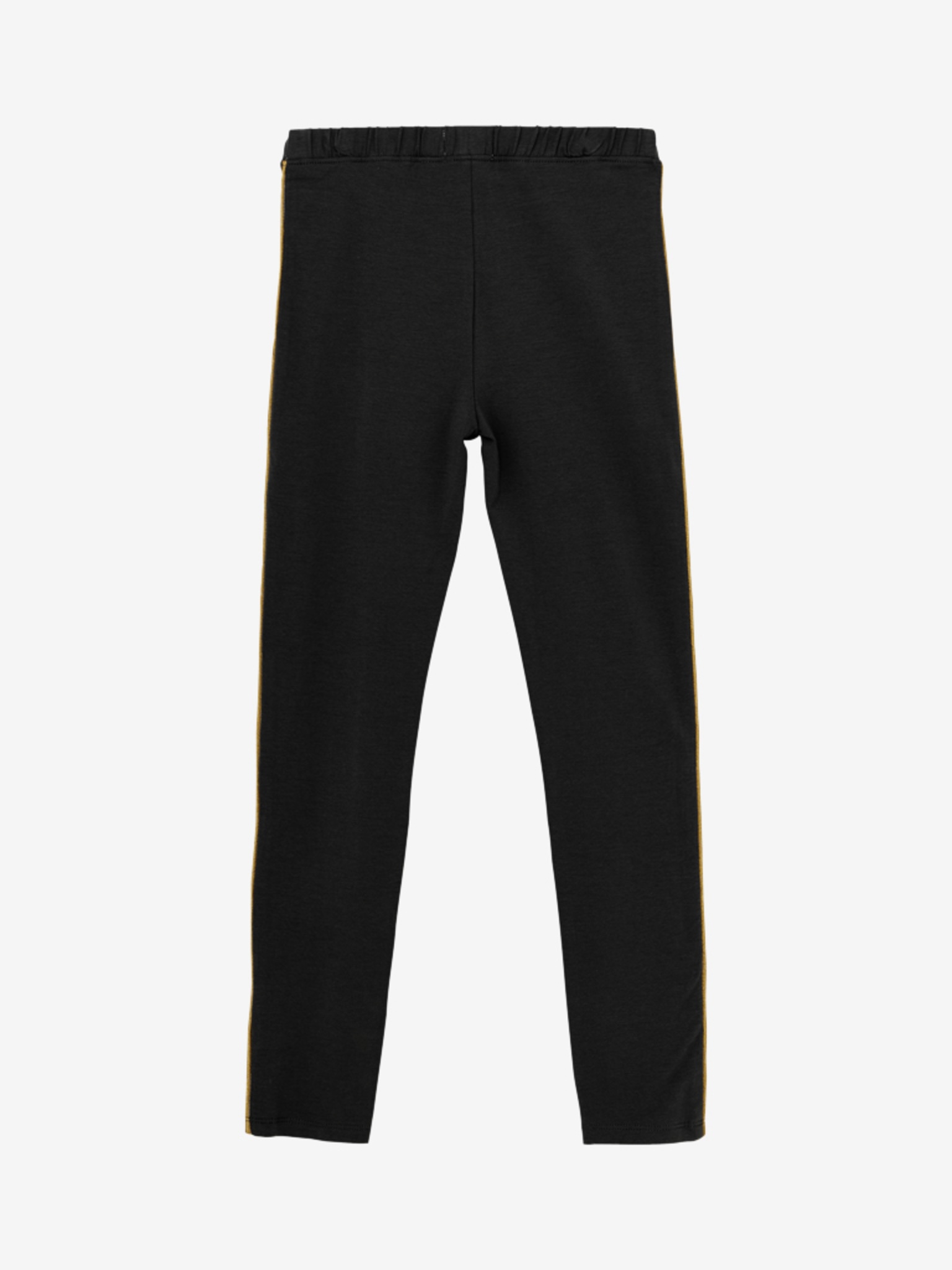 Creamie Sweatleggings mit goldenem Zierstreifen in Schwarz Creamie Sweatleggings mit goldenem Zierstreifen in Schwarz