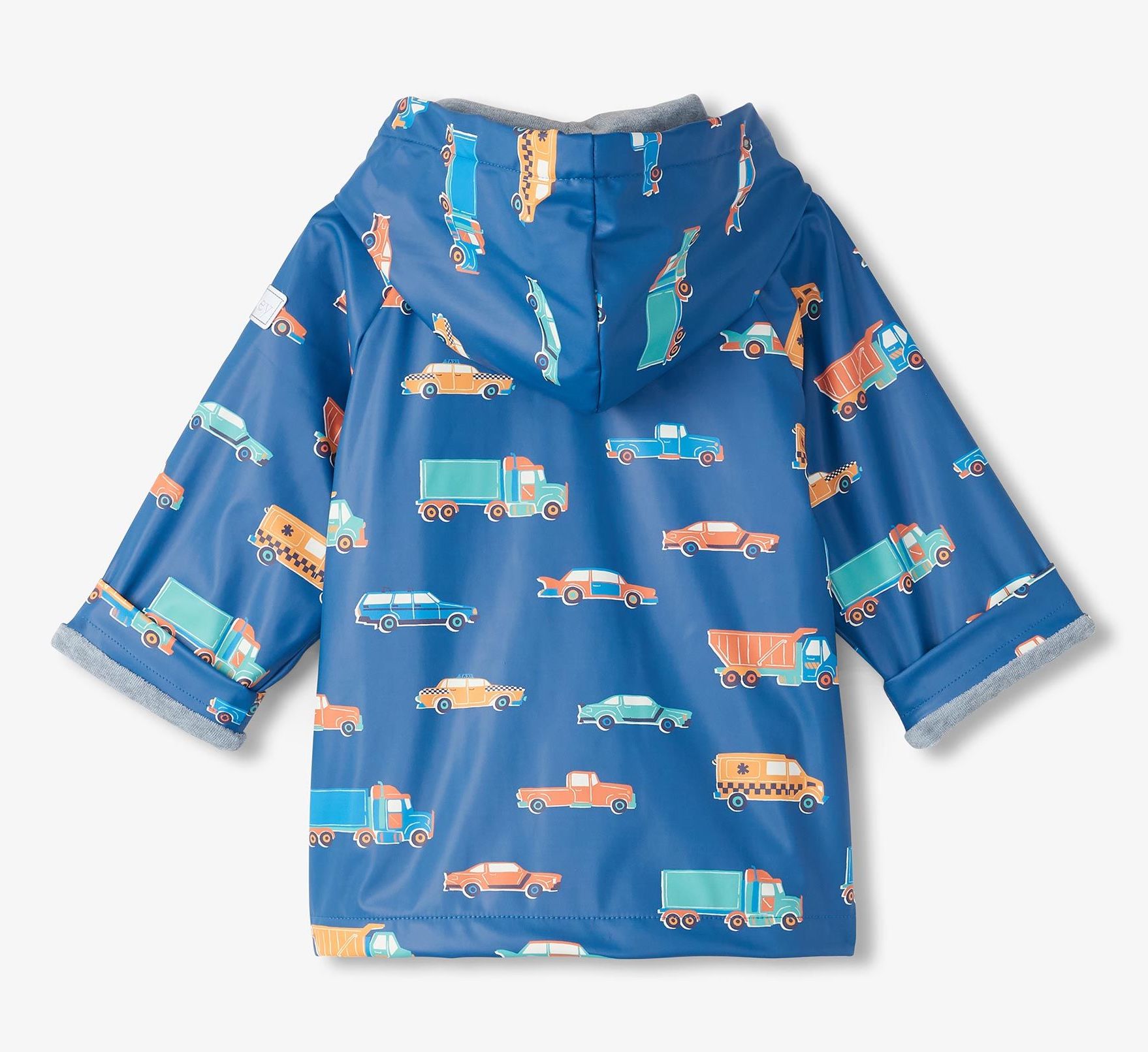 Hatley Regenjacke mit Frotteefutter in Blau Driving Cars - Autos