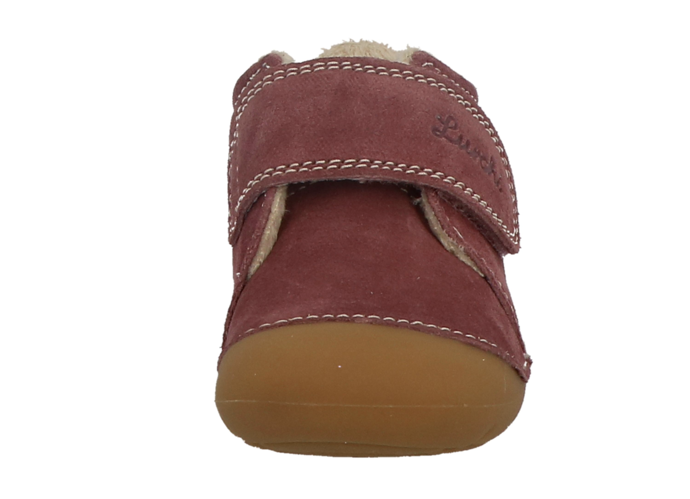 Lurchi FONSI Wildleder Lauflernschuhe mit Fell und Klett - Wildberry/Rosa Lurchi FONSI Wildleder Lauflernschuhe mit Fell und Klett - Wildberry/Rosa
