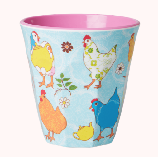 RICE-TRINKBECHER-HENNE RICE Melamin Trinkbecher Bunte Henne