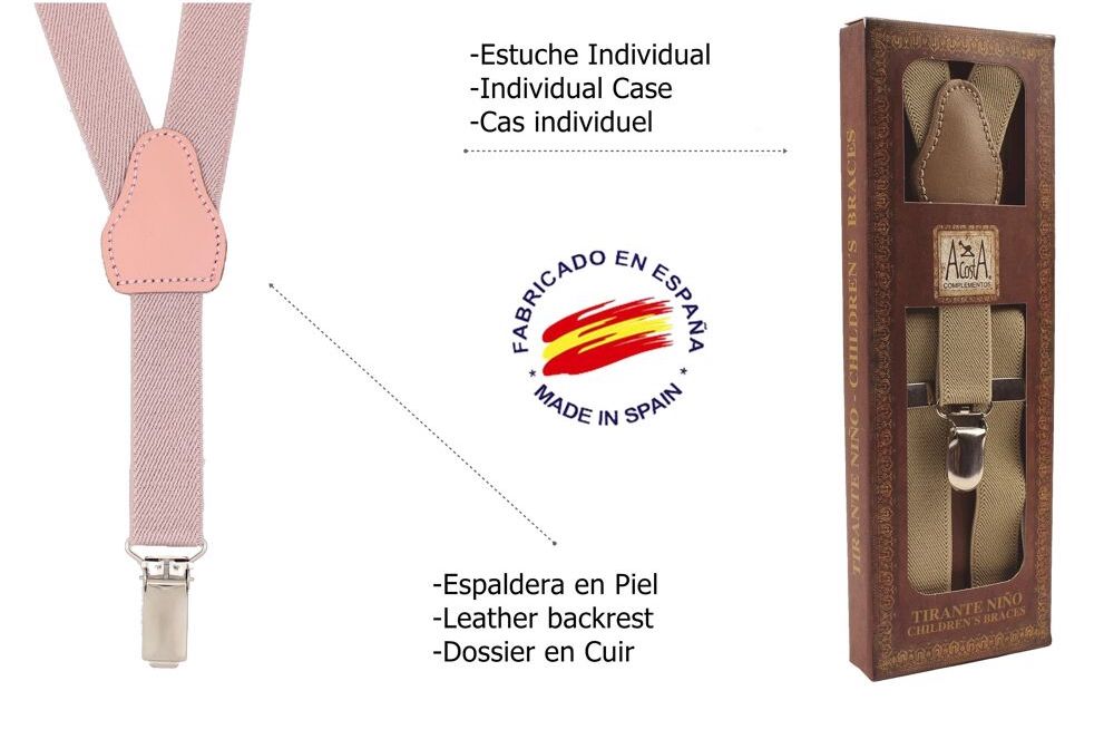 Acosta Suspenders Kinder Hosenträger in Dusty Rosa