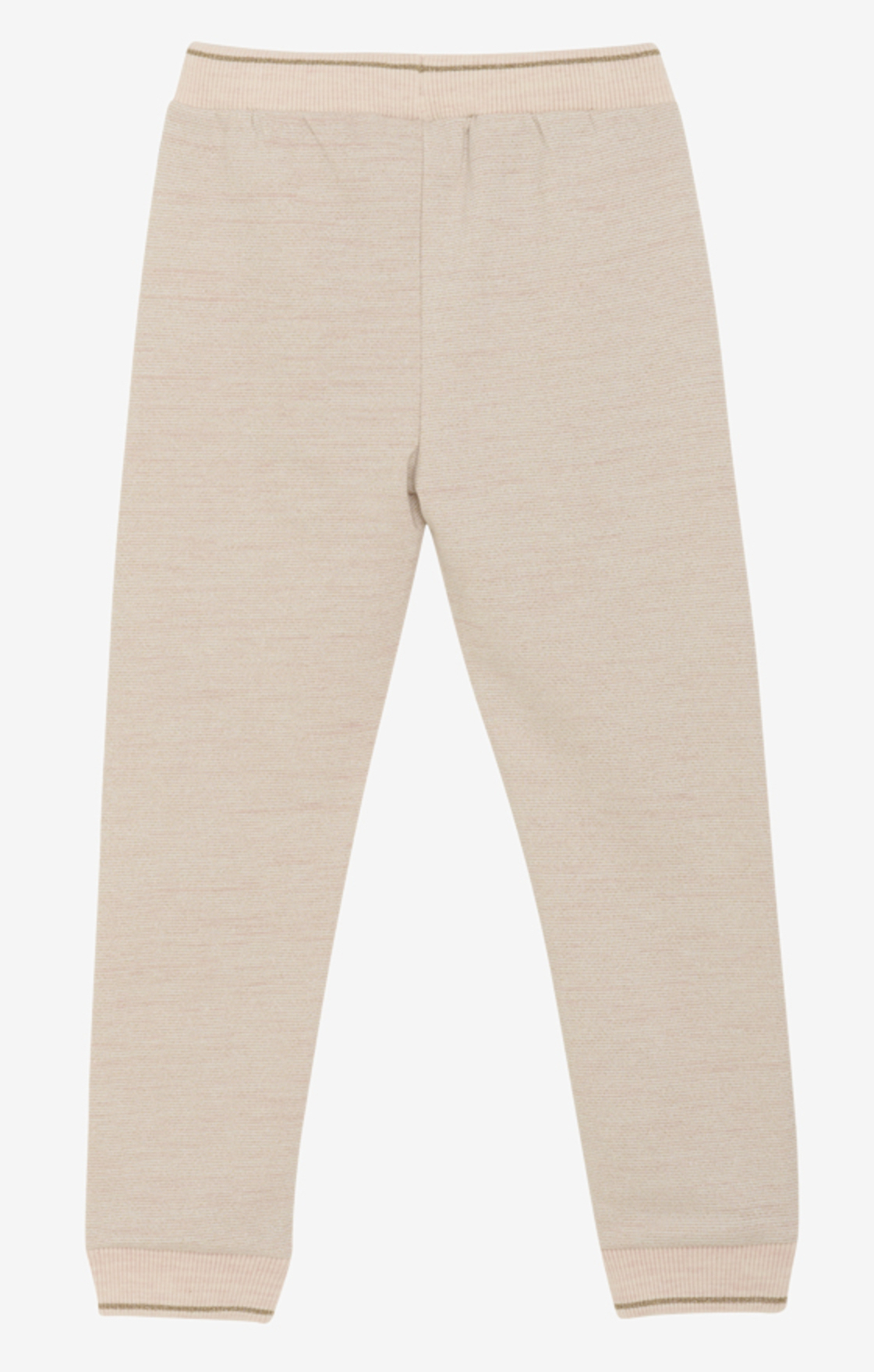 Minymo Gestreifte Sweathose in Sepia Rose (Creme/Rosé) mit zartem Glitzereffekt - SALE