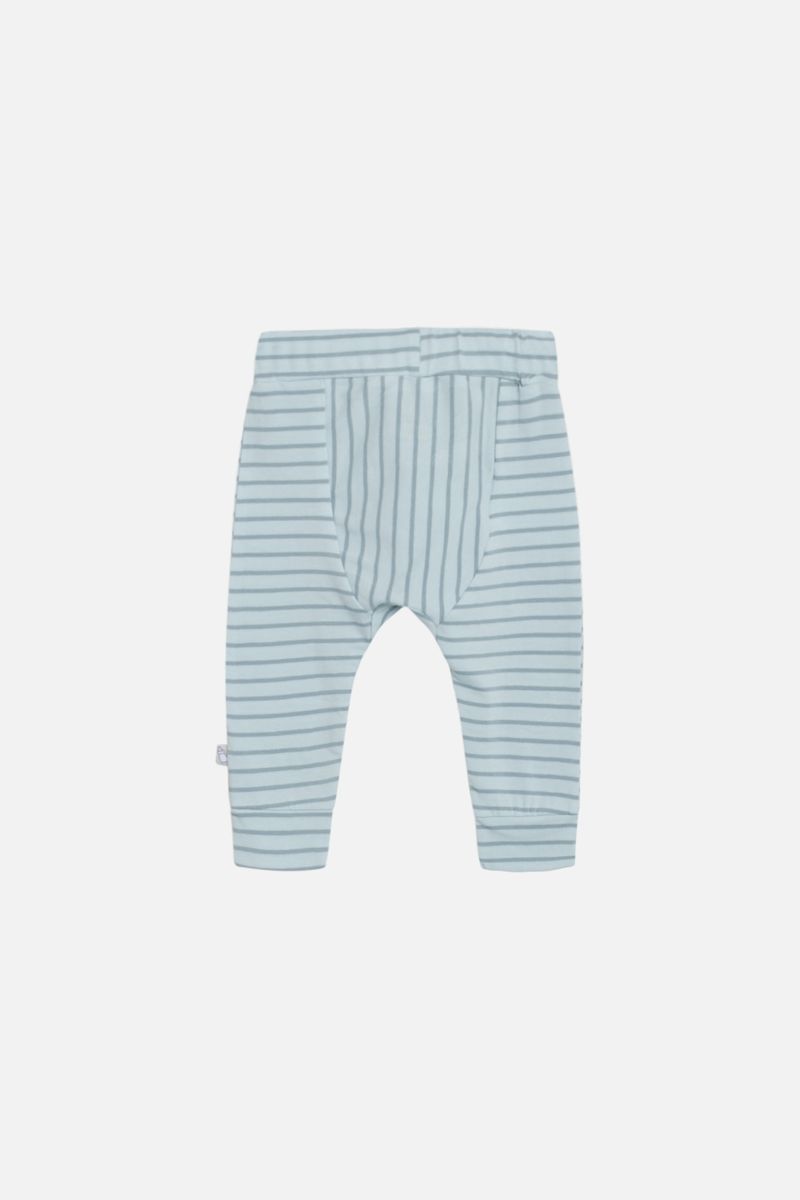 Hust & Claire Lilo Jersey Hose Hellblau & Storm Blue Gestreift