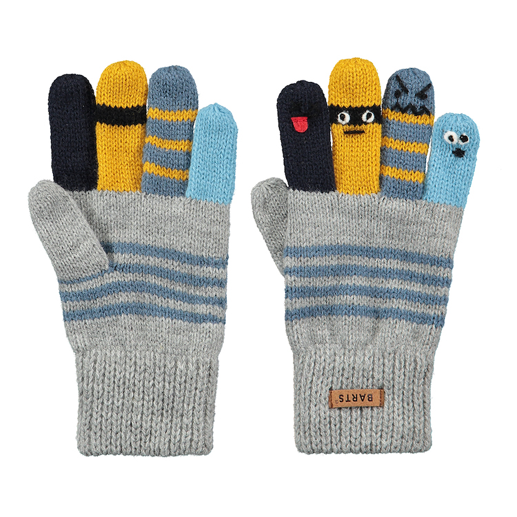 5028_Puppeteer-Gloves_02CFSxvvMAltwc2 Barts Kids Strickhandschuh - Puppet Bumgloves in Grau & Blau