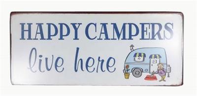 Happy-Campers-Metall-Schild Lafinesse Metal Schild - Happy Campers