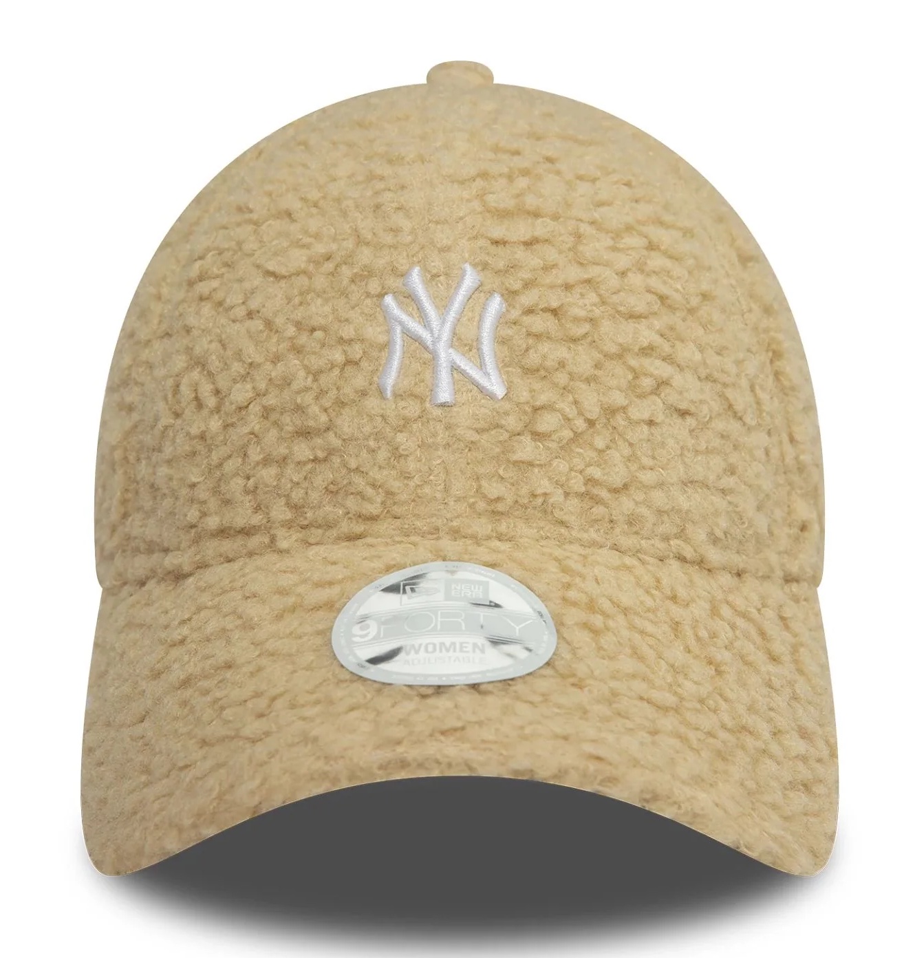 New Era Borg Damen 9FORTY Verstellbare Cap - Hellbeige Teddy New York Yankees 