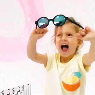 KiETLA Kinder-Sonnenbrille RoZZ (UV-Schutz 3) mit gestreiftem Rahmen
