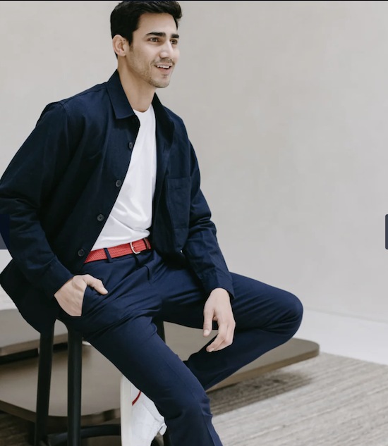 La Boucle Lausanne MONO Pompeian Red - Stretch Gürtel Rot