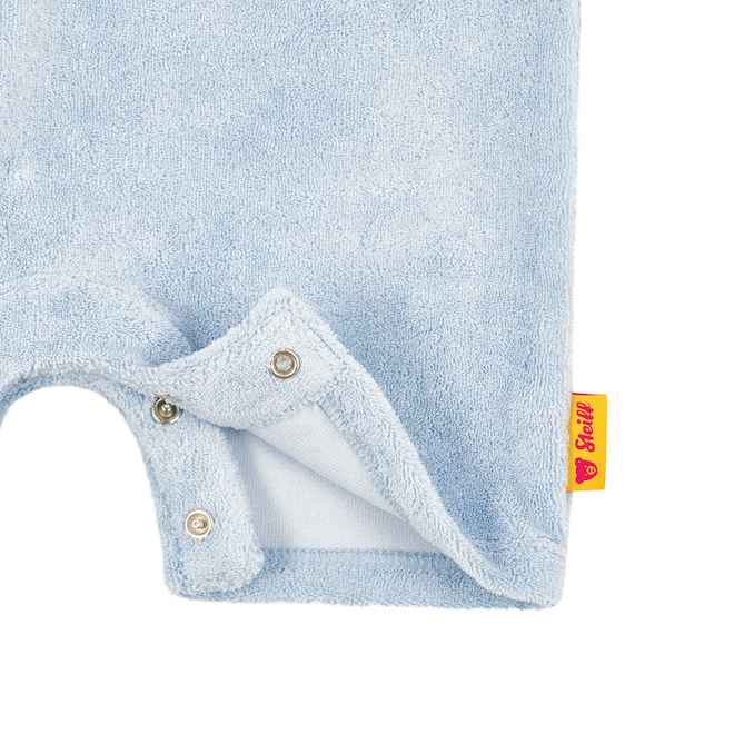 Steiff Kurzarm Frottee Overall mit Kragen in Chambray Blau Steiff Kurzarm Frottee Overall mit Kragen in Chambray Blau