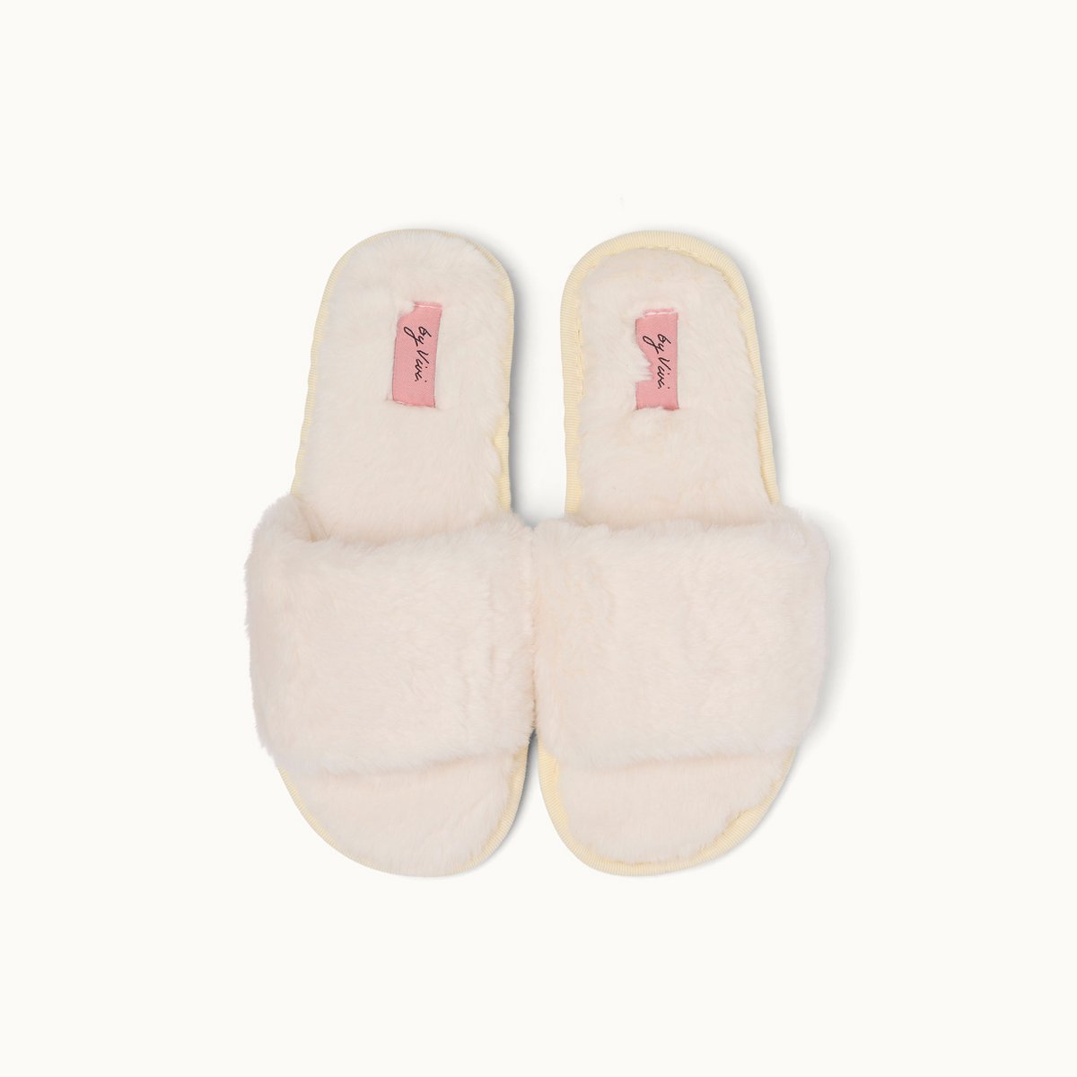 by Vivi Plüsch Slipper Weiß
