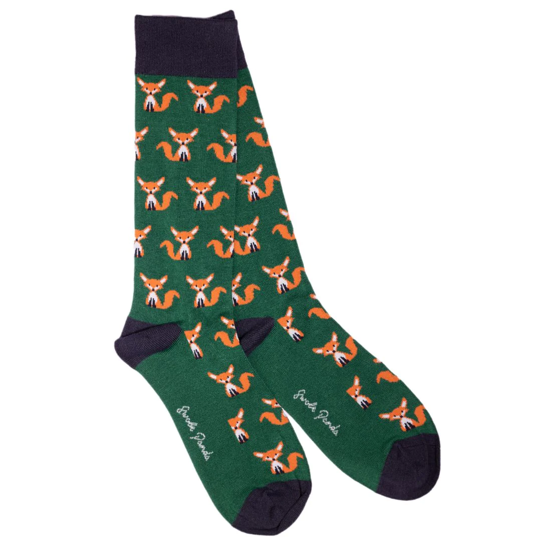 Swole Panda Bambus Socken in Grün - Fuchs