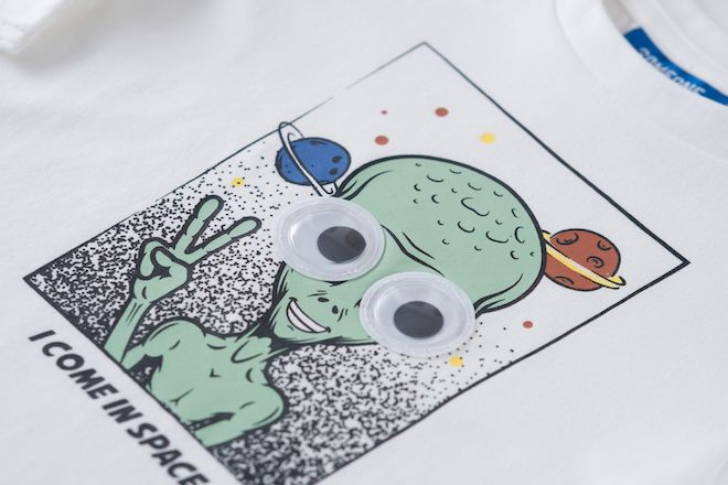 Someone Bowery Langarm Shirt in Weiß - Wackelaugen Alien - SALE Someone Bowery Langarm Shirt in Weiß - Wackelaugen Alien - SALE