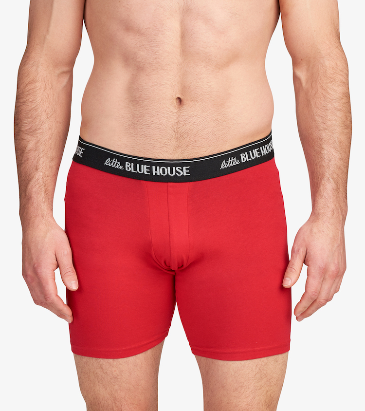 Little Blue House Jersey Boxer Short Unterhose in Rot - Nice Balls