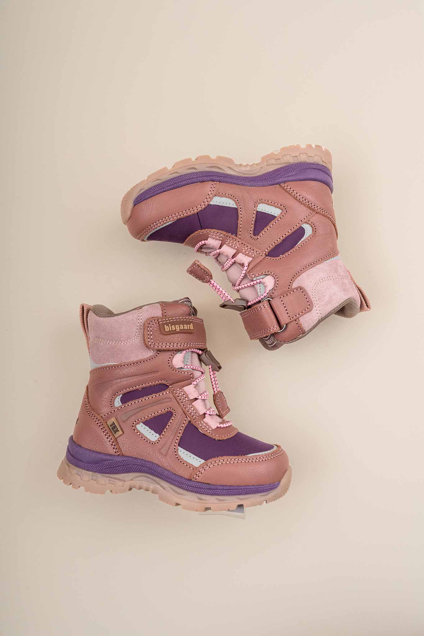 Bisgaard BRUCE TEX Winterstiefel mit Klett - Plum