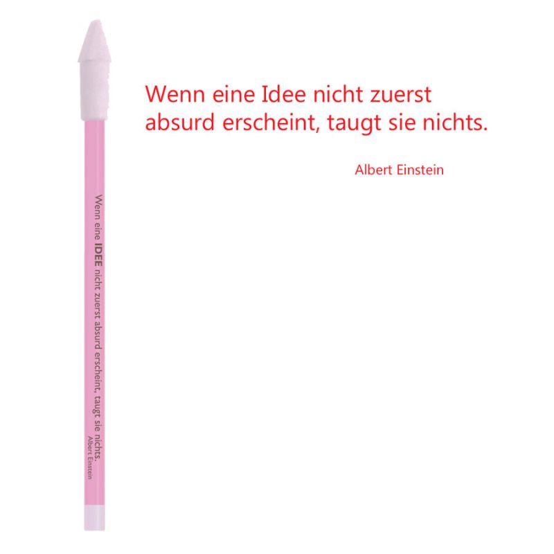 CEDON Bleistift in Rosa mit Radierer - Wenn eine Idee nicht zuerst absurd...