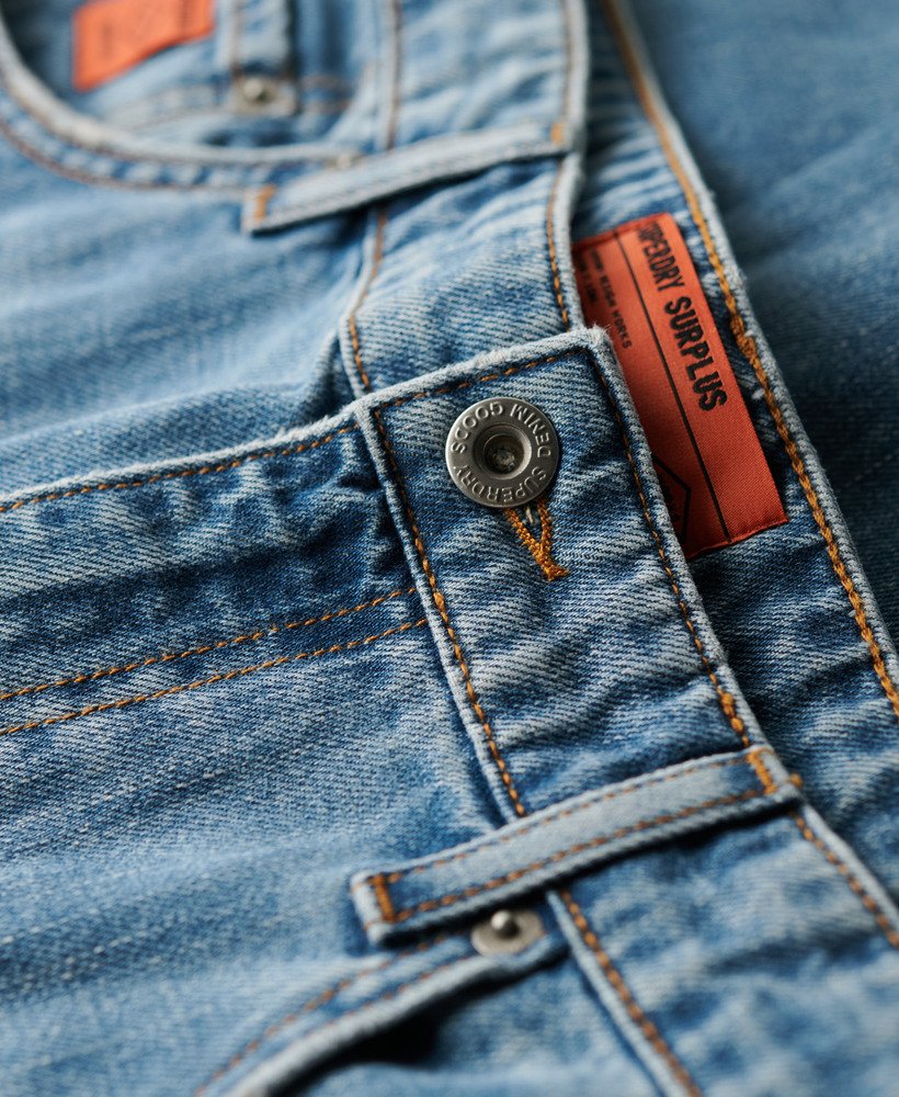 Superdry Herren Jeans Baggy Surplus - Bronx Blue