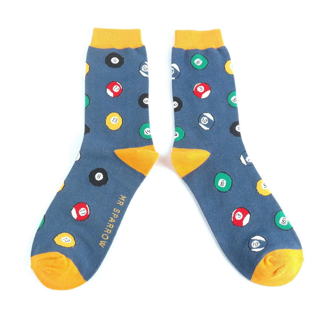 Mr. Heron Bambus Herren Socken in Navy Blau - Pool Balls - Billard Mr. Heron Bambus Herren Socken in Navy Blau - Pool Balls - Billard