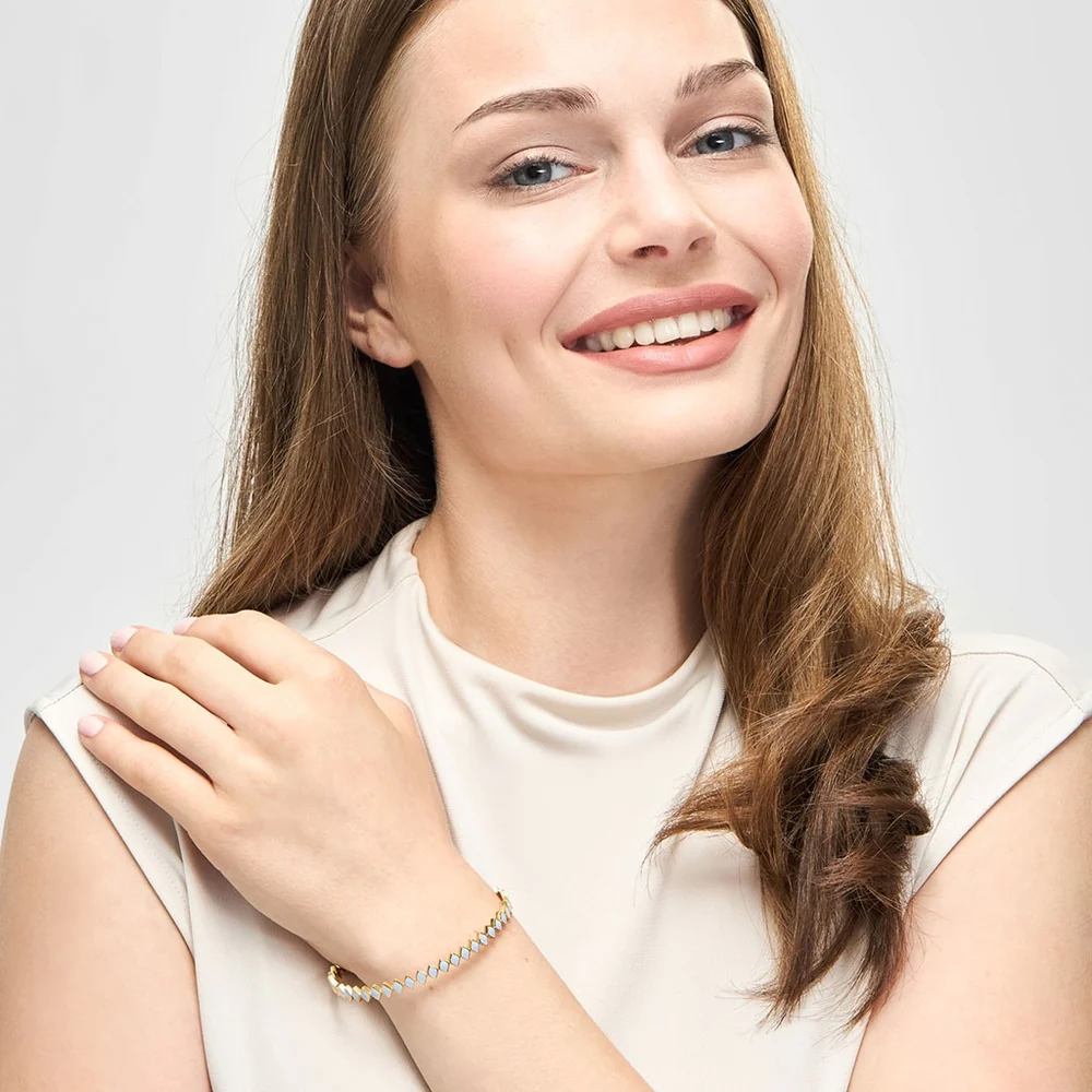 LuLu Armreif - Confetti Bangle Gold - Skyride Blue LuLu Armreif - Confetti Bangle Gold - Skyride Blue