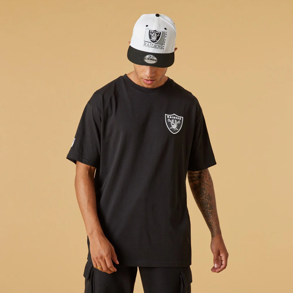 las-vegas-raiders-nfl-team-logo-black-t-shirt-13083873-center New Era T-Shirt - NFL LAS VEGAS RAIDERS in schwarz