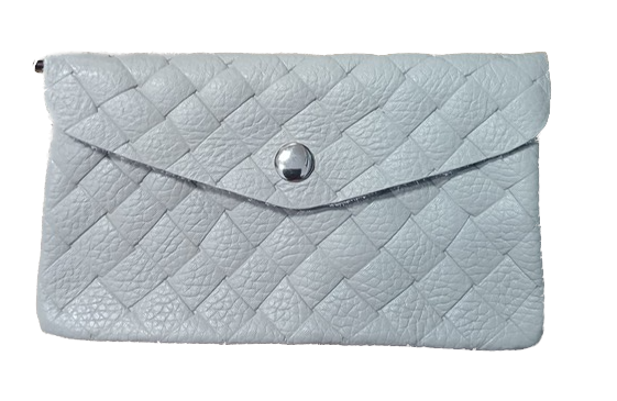 BFF Soft Lattice Leder Geldbeutel - Oyster Grau - Large BFF Soft Lattice Leder Geldbeutel - Oyster Grau - Large
