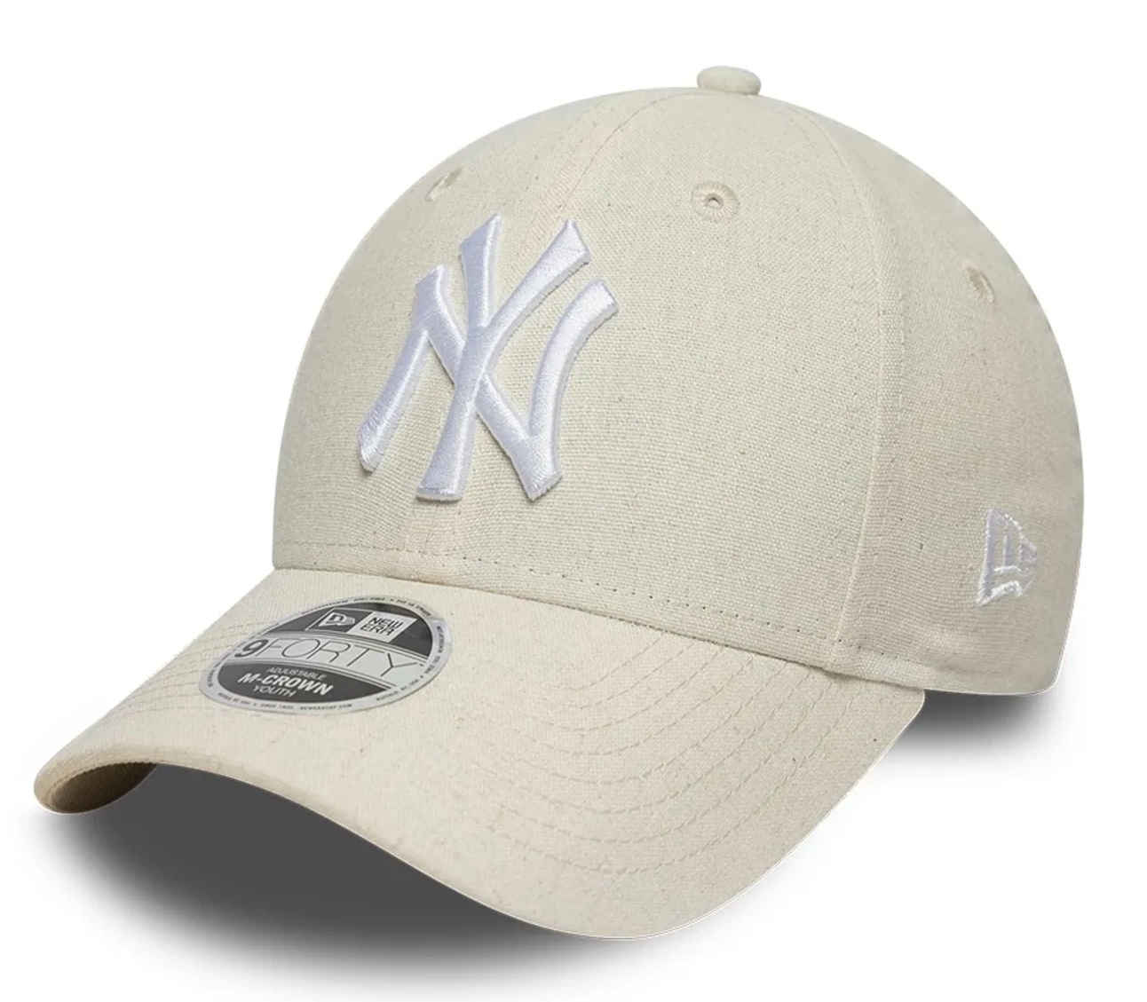 New Era Cap Hellbeige New York Yankees MLB 9FORTY M-Crown Verstellbare Cap - Creme Leinen New Era Cap Hellbeige New York Yankees MLB 9FORTY M-Crown Verstellbare Cap - Creme Leinen