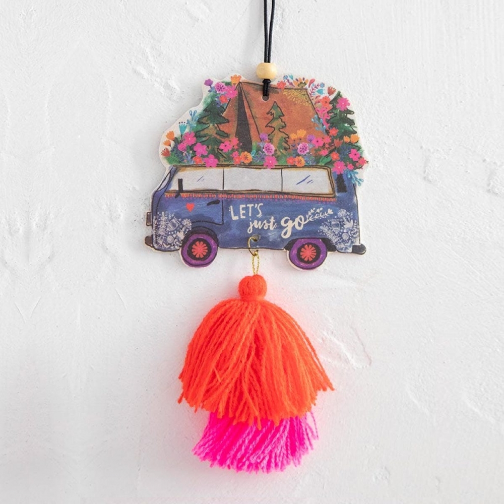 Natural Life Air Freshner Let's Just Go - Camping Bus