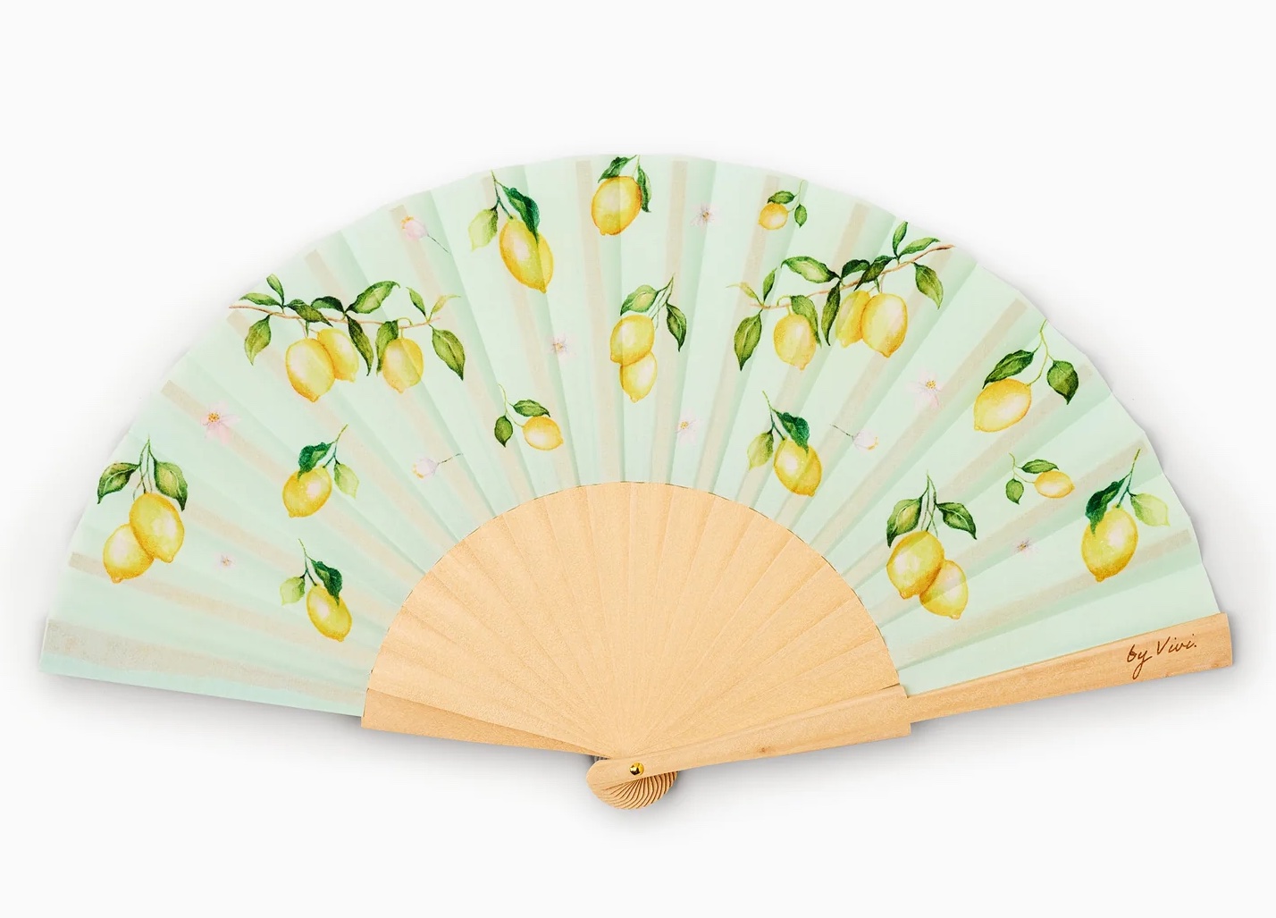 By Vivi Fächer handgefertigt aus Seide mit Geschenkbox Lemon - Zitronen By Vivi Fächer handgefertigt aus Seide mit Geschenkbox Lemon - Zitronen