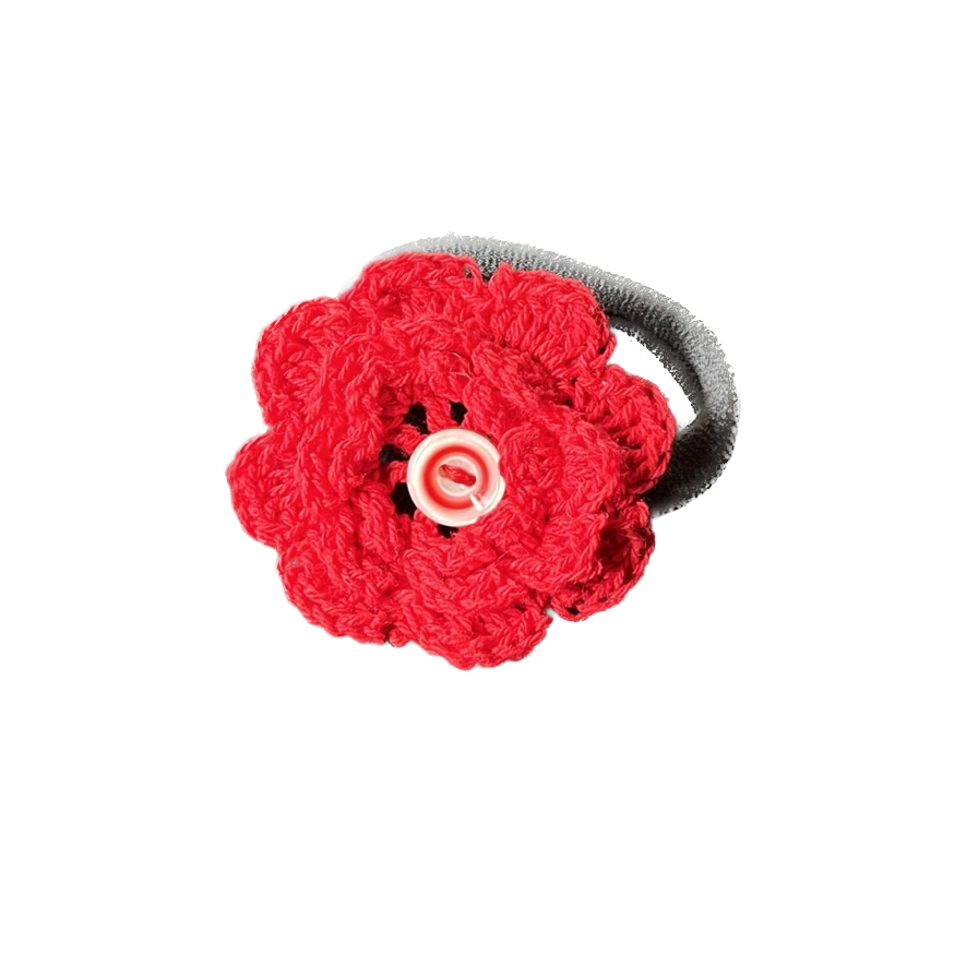 Wowzers Häkelblumen Haargummi - Rot Wowzers Häkelblumen Haargummi - Rot
