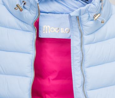 Moo`ilo Damen Weste in Hellblau mit Pink Futter - SALE Moo`ilo Damen Weste in Hellblau mit Pink Futter - SALE