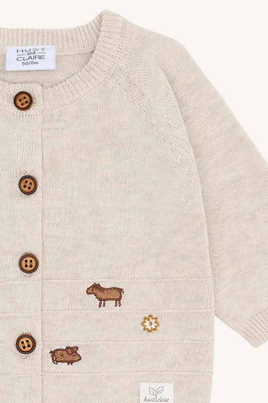 Hust & Claire Call Cardigan Strickjacke in Whisper Melange - Farm - Bauernhof