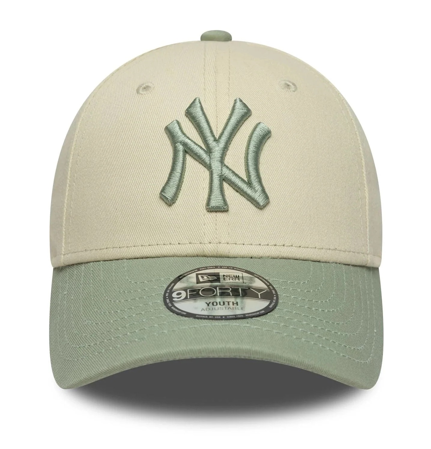 New Era Kids 9FORTY Cap LA Dodgers MLB League Essential Light Beige & Hellgrün Colorblock 