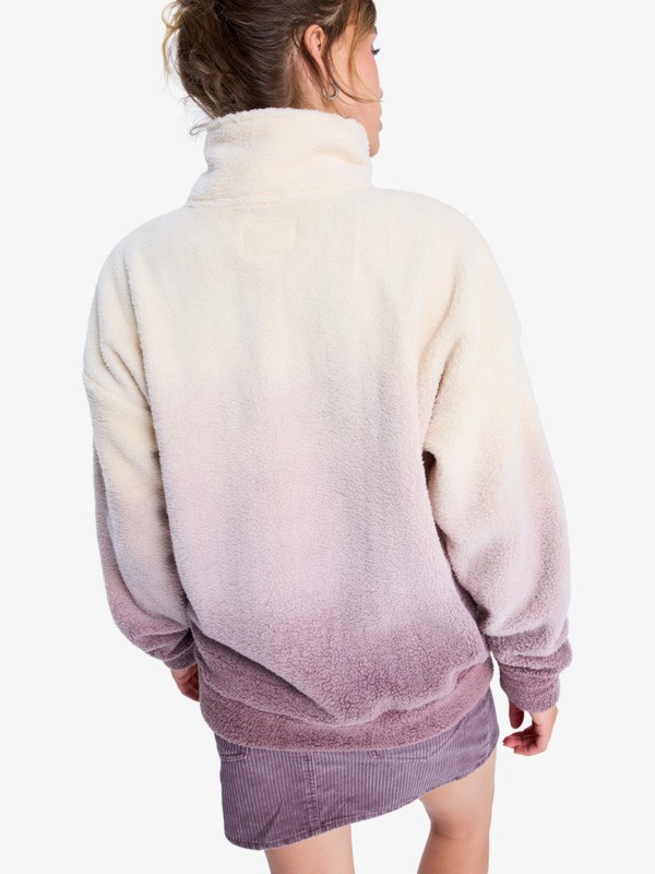 Roxy Live Out Loud - Half Zip Fleece Pullover für Damen mit Farbverlauf in Flieder Roxy Live Out Loud - Half Zip Fleece Pullover für Damen mit Farbverlauf in Flieder