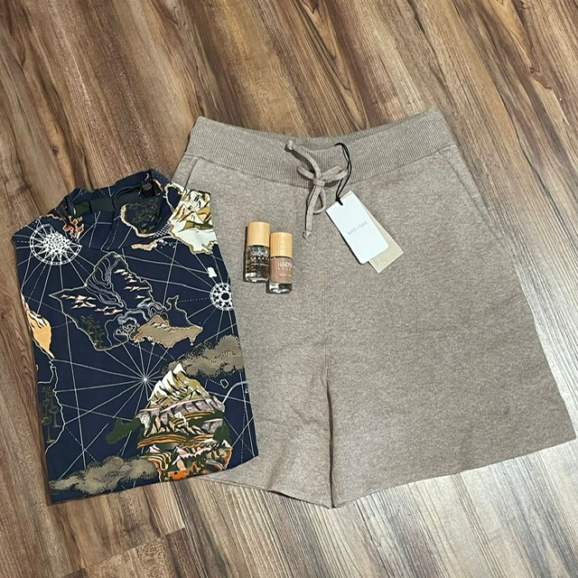 bdcf026c-ec1e-4c37-804d-2dcfd86cd228 Knit-ted Clara Strick Short mit Seide in Trüffel Braun - SALE