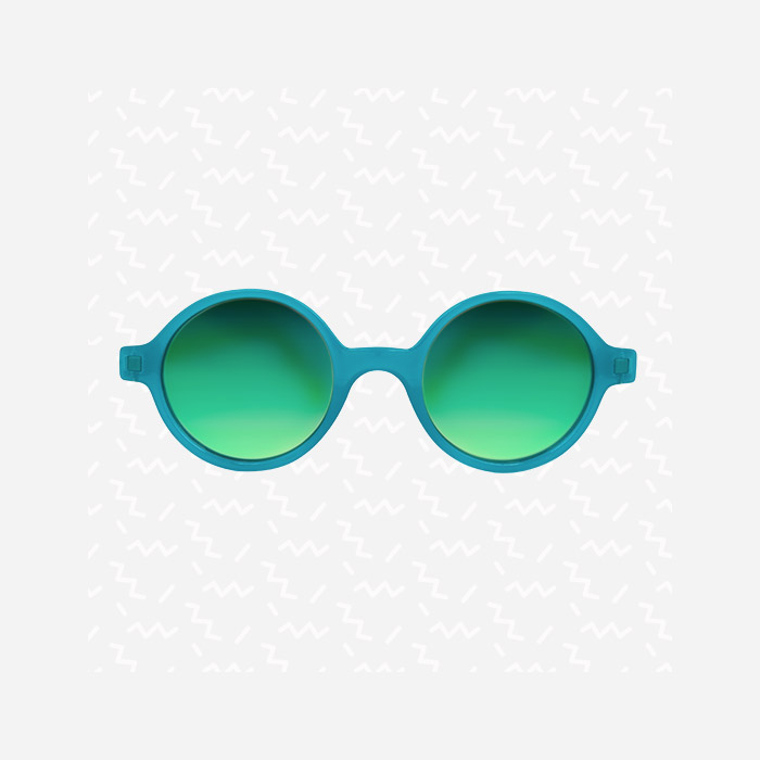 CrazygzagSUN4-6_RoZZ_Peacock_packshot2 KiETLA Kleinkind Sonnenbrille ROZZ (UV-Schutz 3) Peacock Pfau Grün Blau