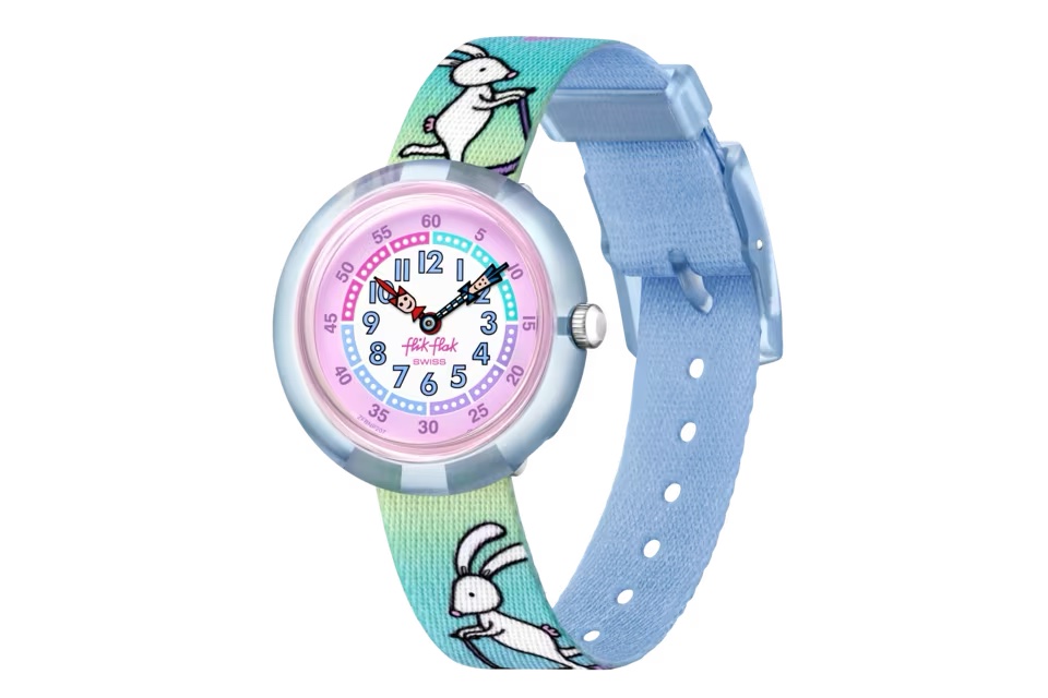 ZFBNP207_fa200_er007 Flik Flak Uhr Kinderuhr - BE HOPPY! - Roller Hase