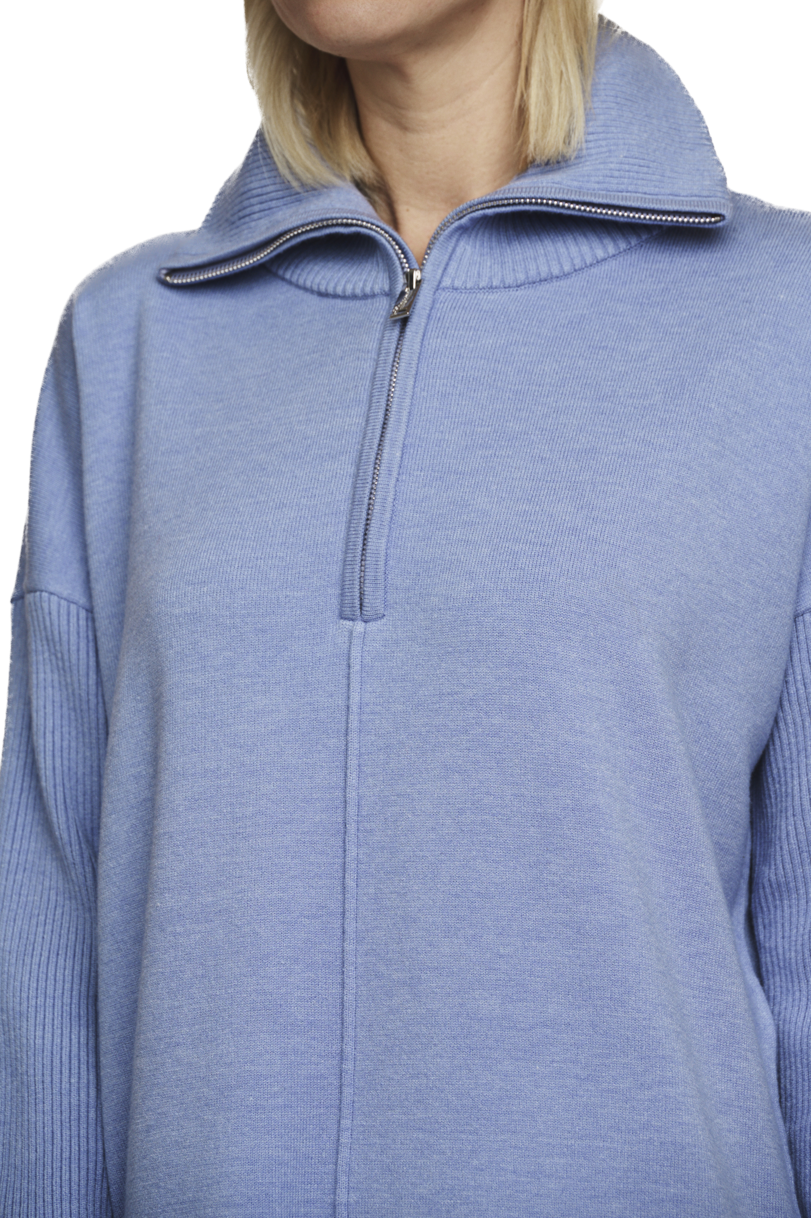 Rino & Pelle Kleid Banou mit Rollkragen und Reißverschluss - Cloudy Blau - SALE