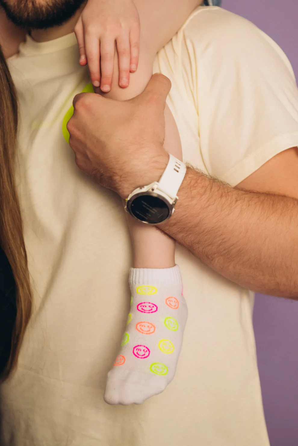 My Day My Dream Sneaker Socken - Neon Smileys