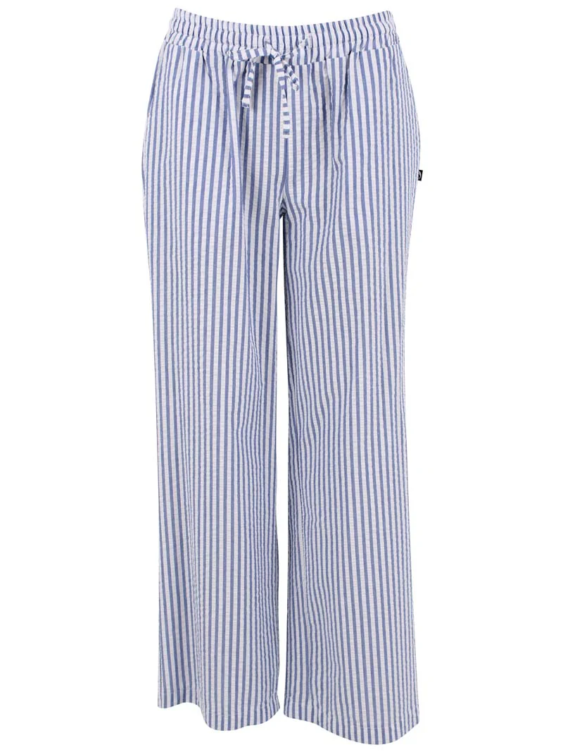 Danefae Danenynne Seersucker Hose - Weiß/Jeansblau gestreift Danefae Danenynne Seersucker Hose - Weiß/Jeansblau gestreift