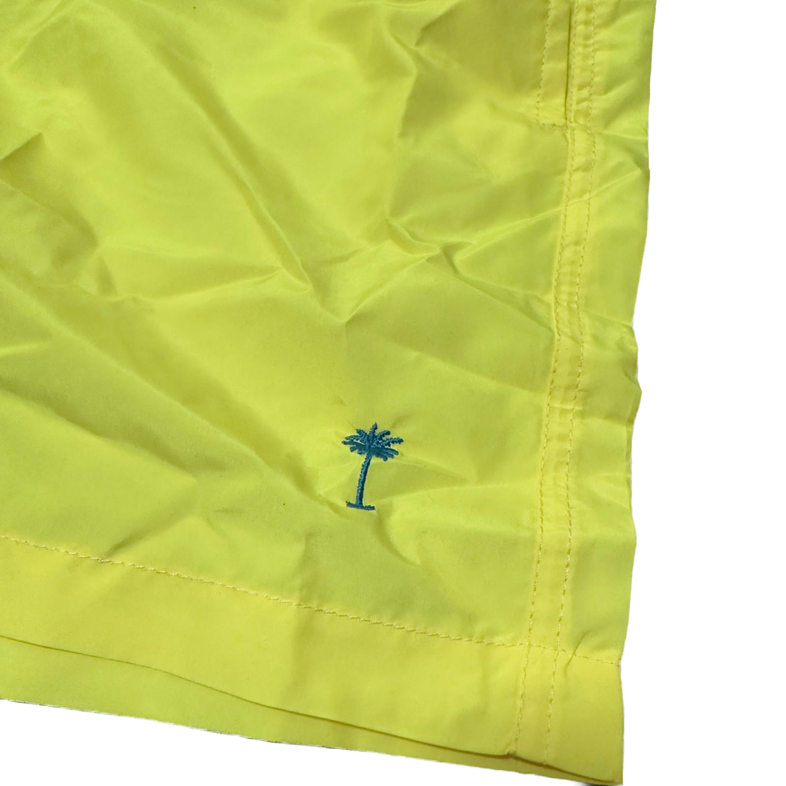 IMPURE Badehose in Yellow Fluo Neon Gelb mit Gestickte Palme 